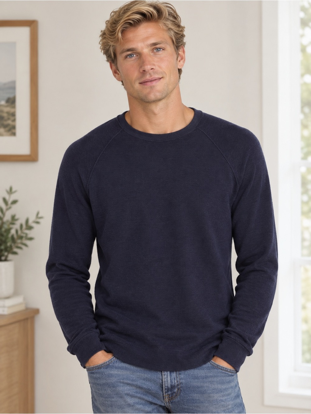 Men’s Goodfellow & Co Navy Crewneck Sweater - XL